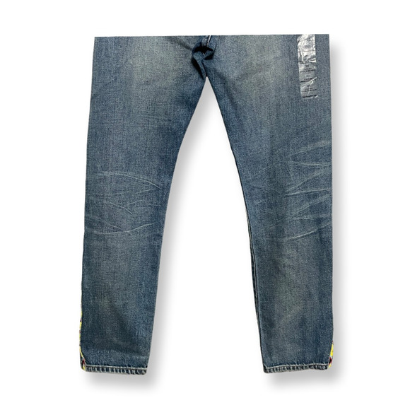 Polo Ralph Lauren Skinny Jeans High Waisted Slim Fit Beaded Slits Blue W 26 NWT - Picture 8 of 11